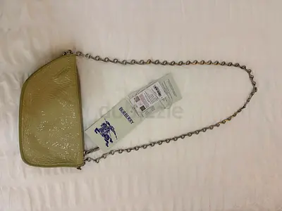 BURBERRY Micro Shield Shoulder Bag in Crinkled Leather- Preloved