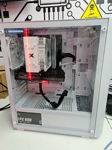 White Custom Gaming Desktop PC with GeForce RTX GPU Intel core i5 12400f
Msi ProH610ms DDR4 MOTHER