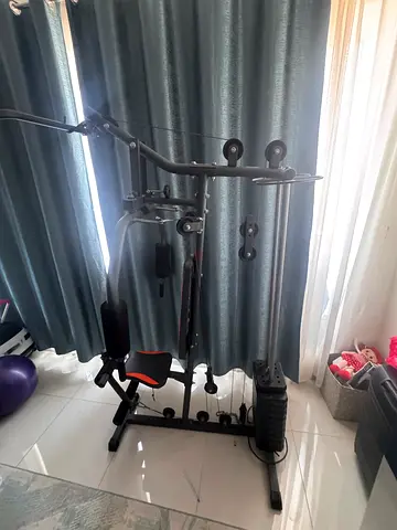 Home Multi-Gym Station with Weight Stack - Compact Full Body Trainer