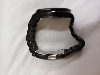 Black men's wristwatch with metal bracelet - good condition citizen radio controller