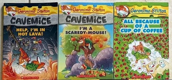 Geronimo Stilton Cavemice 3-Book Set - Good Condition
