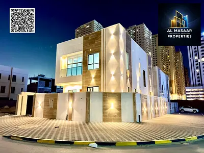 Corner villa for sale in Ajman, Al Amerah area | 4 bedrooms, majlis, and living room | Freehold own