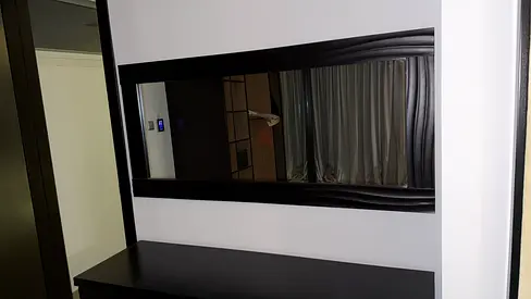 Large Black Framed Wall Mirror - Modern Design