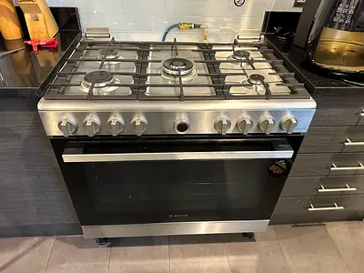 Bosch 5 Burner Gas Cooker Stove oven Fan 90x60cm
