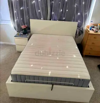 Ikea ottoman double bed frame with Ikea mattress