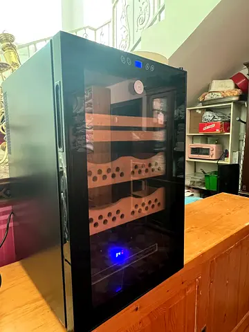 70L Thermoelectric Cabinet Cooler with Cedar Wood Shelves