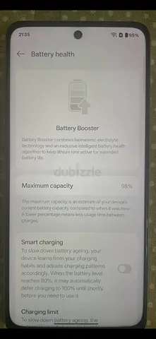 One+ — good battery health (98%), single punch-hole display