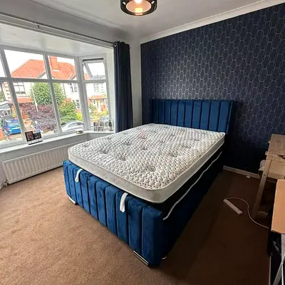 Luxury Fabric Bed Frame With Stylish Modern Design Headboard