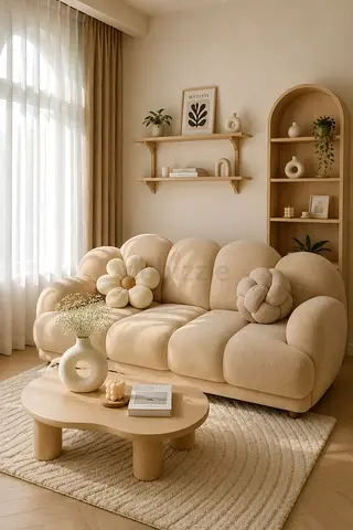 Brand New beige color 3 seater sofa