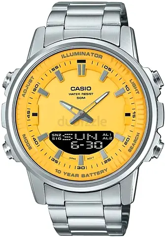 Casio Analog-Digital Men's Watch, Stainless Steel 4 variation available