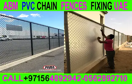 PVC Chain Fences fixing work Contractor in Dubai Ajman