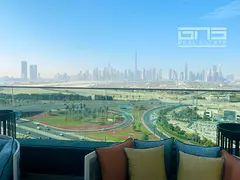 Burj Skyline Views | Furnished 2BR | Affini DHCC Phase 2