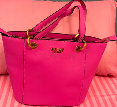 Bright Pink GUESS Tote Bag - Good Condition