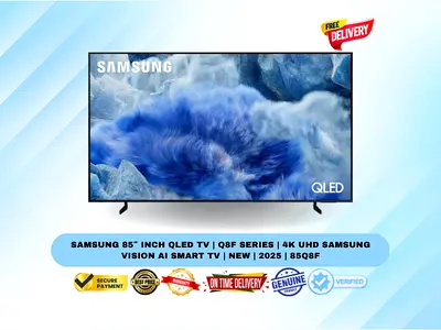 Samsung 85″ Inch QLED TV | Q8F Series | 4K UHD Samsung Vision AI Smart TV | New | 2025 | 85Q8F
