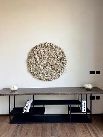 Round beige $%&! wall rug / decorative round carpet