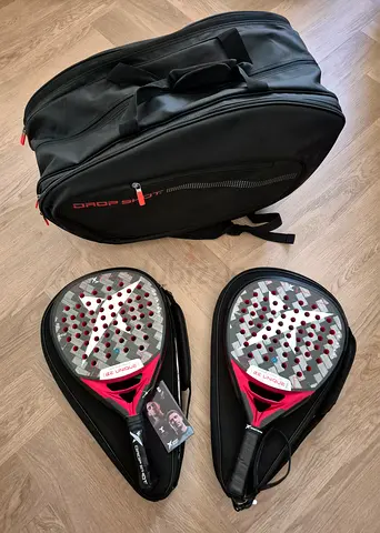 Drop Shot Conqueror Attack x2 - Padel Rackets + Bag