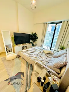 Furnished Studio | Azizi Riviera 41 | Balcony With Pool Courtyard View