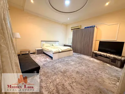 M/3400 European Community Luxurious Finishing Studio Furnished Separate Kitchen Glass Shower washroom Khalifa city a
