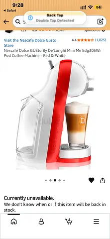 Nescafé Dolce Gusto Mini Me Capsule Coffee Machine - Red/White