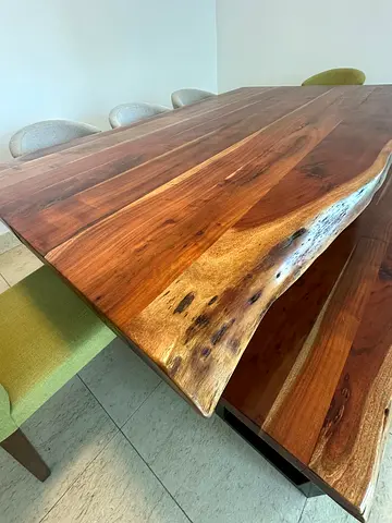Original Wood Marina Home Dining table with Benche