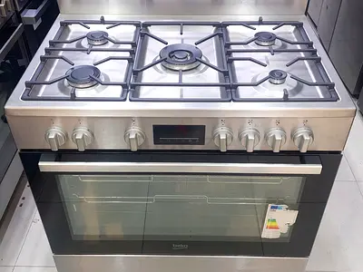 New Model Beko Top 5 Burner Gas Down Oven Electric Cooker Range Size 90×60 cm