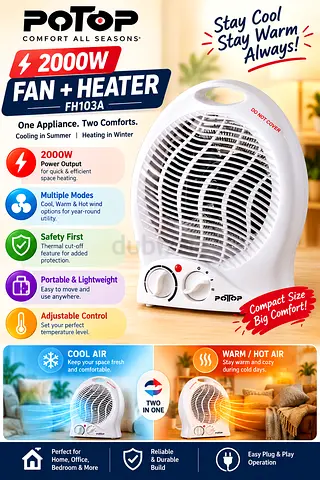 Electric fan heater