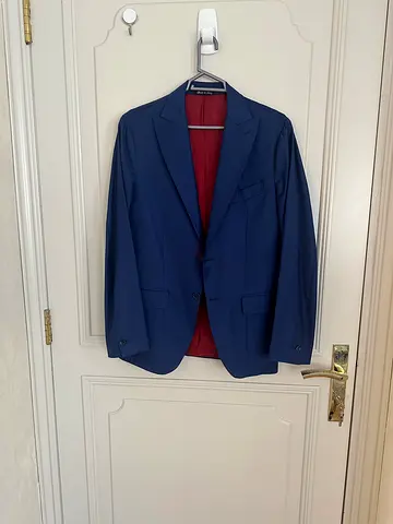 Luxury Italian Caccioppoli Napoli Super 130’s Men’s Suit – Blue