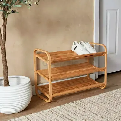 Shoe rack solid wood