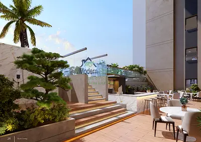 شقة مفروشة بغرفتي نوم | **Ryah Living** | إطلالات على الحديقة والمسبح
