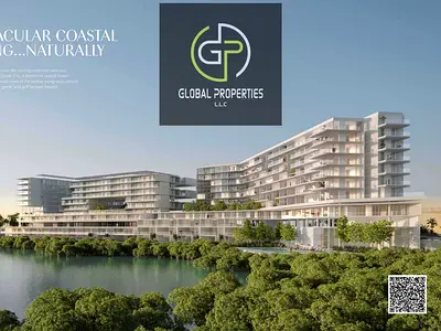Luxury 1BHK in Creekside Residences, Al Zorah. 524 sq ft with sea/boulevard views. Premium golf & waterfront lifestyle. AED 921k with 10% booking