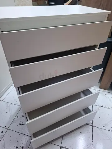 6-drawer modern chest of drawers / dresser - white/grey