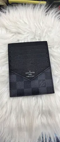 Slim black card holder / men's wallet - compact card case