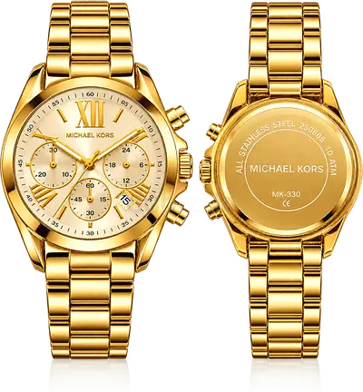 Michael Kors Gold Chronograph Men's Watch – Good Condition, With Box