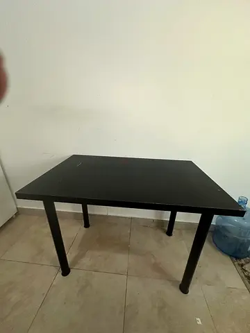 Simple black rectangular coffee table - sturdy, good condition