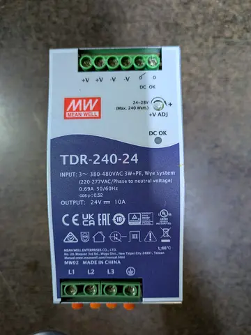 Mean Well TDR-240-24 DIN Rail 24V 10A Power Supply (Used)