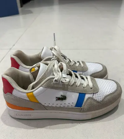 Lacoste Multi-Color Leather and Suede Sneakers, 39EU