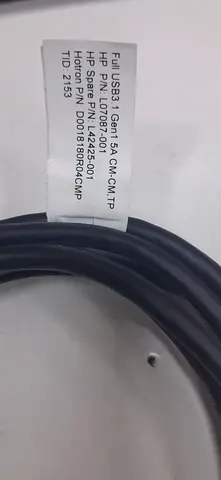 USB 3.1 Gen1 5A USB-C to USB-C Cable (HP spare LJ0245-001) - Good Condition