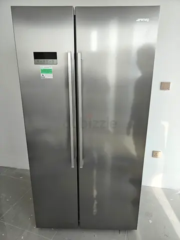 Smeg Stainless Steel Side-by-Side Refrigerator - Excellent Condition