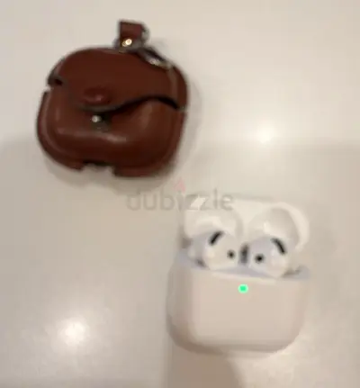Apple AirPods Pro with Brown Leather Protective Case