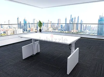 Herman Miller Electric Height-Adjustable Office Desk - White, Modern Executive Table