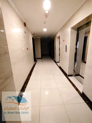 For annual rent, third occupant, ultra-deluxe finishing, one bedroom, living room, two bathrooms, Al Jurf 3, near the Sharjah and Dubai