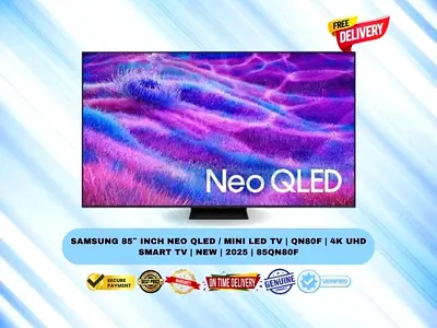 Samsung 85″ Inch Neo QLED / Mini LED TV | QN80F | 4K UHD Smart TV | New | 2025 | 85QN80F