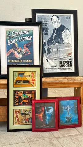 Collection of Framed Movie Posters and Prints - Vintage & Modern Mix