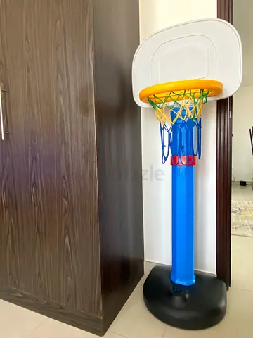 Adjustable Kids Basketball Hoop Stand - Indoor/Outdoor, Good Condition