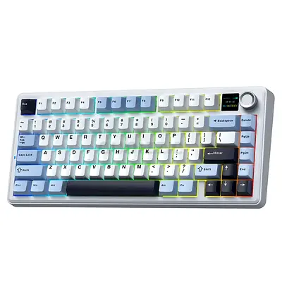 Straight from Factory Aula F75 Max Glacier Blue Mechanical Keyboard With Warranty | Not Used