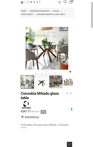 Bellini modern chair and connubia Mikado Dining set