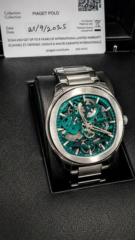Piaget Polo Skeleton Automatic Stainless Steel Watch - Green Dial new