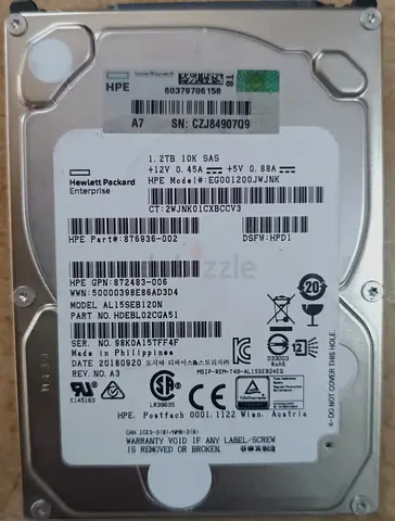 HPE 1.2TB 10K SAS Enterprise Hard Drive