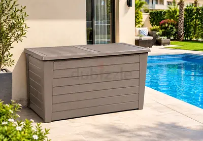 Outdoor Storage Box / Deck Box - Brown, Weatherproof 250L