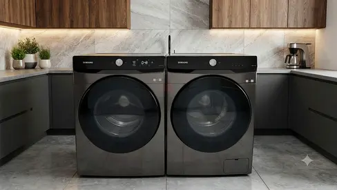 Samsung Front-Load 18.5kg Washer & 16kg Dryer Set – Dark Grey | Almost New | Free Delivery